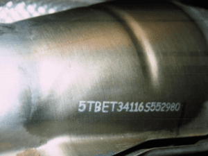 Etched catalytic converter