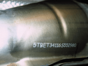 Etched catalytic converter